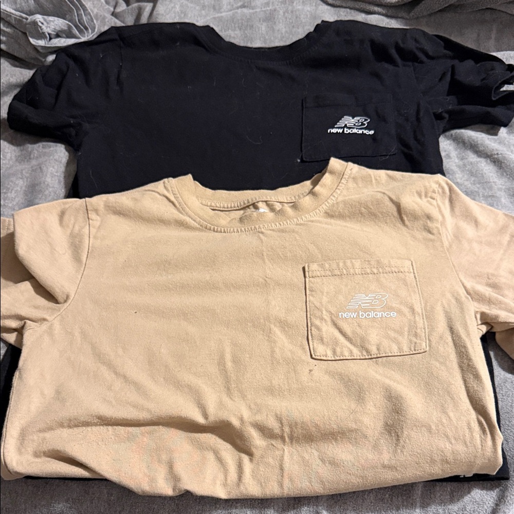 New Balance Black and Tan Pocket T-Shirts